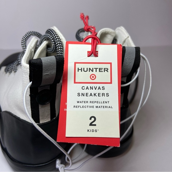 Hunter for Target White Canvas Dipped Rain Boot Sneakers, Kids, Size 2 NWT - Picture 4 of 4